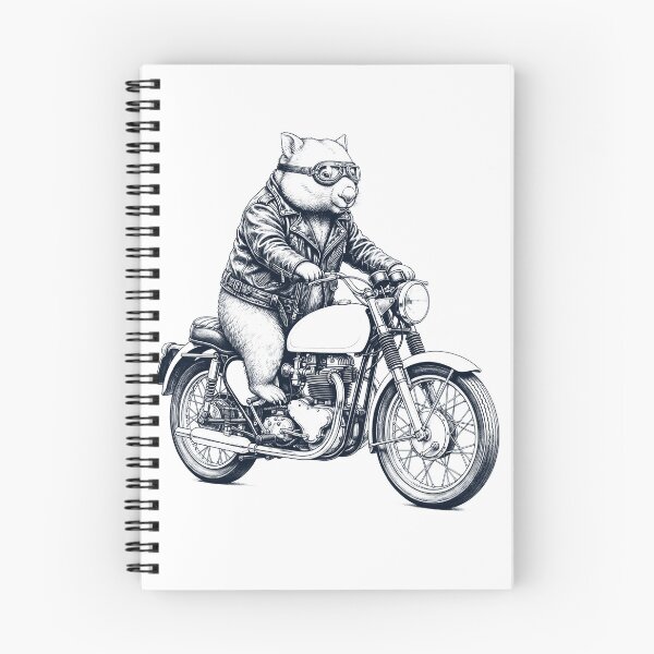 Item preview, Funny Wombat Motorcycle Motorbike Animal Lover designed and sold by dian-rody-crest.