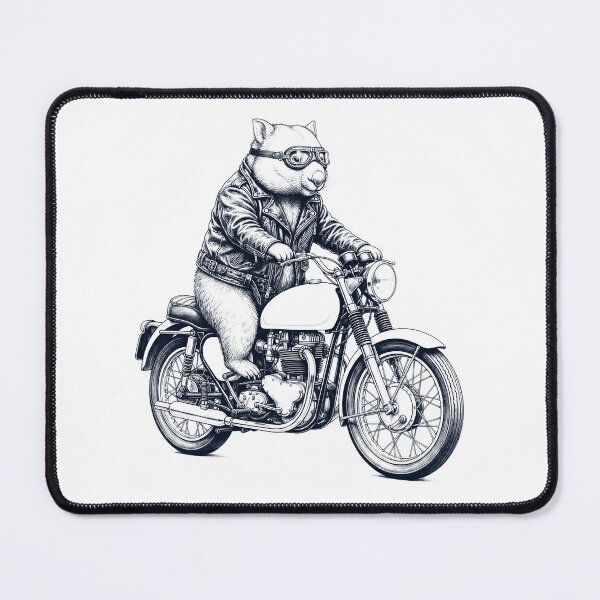 Item preview, Funny Wombat Motorcycle Motorbike Animal Lover designed and sold by dian-rody-crest.