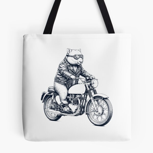 Item preview, Funny Wombat Motorcycle Motorbike Animal Lover designed and sold by dian-rody-crest.