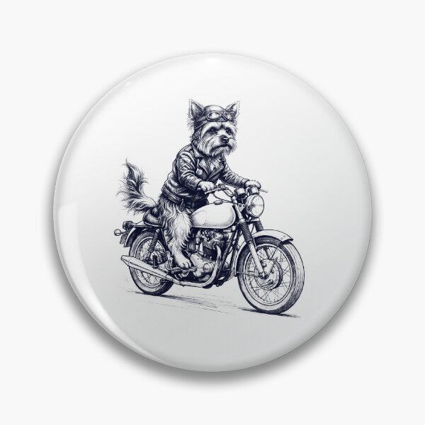 Item preview, Funny Yorkshire Terrier Motorcycle Motorbike Dog Lover designed and sold by dian-rody-crest.