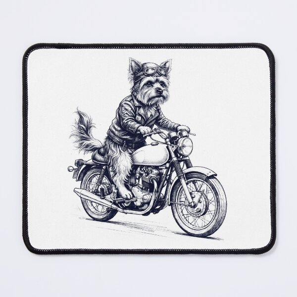 Item preview, Funny Yorkshire Terrier Motorcycle Motorbike Dog Lover designed and sold by dian-rody-crest.