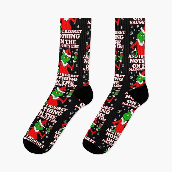 Item preview, On The Naughty List And I Regret Nothing Grinch Christmas Wine designed and sold by RakeshPatelArt.