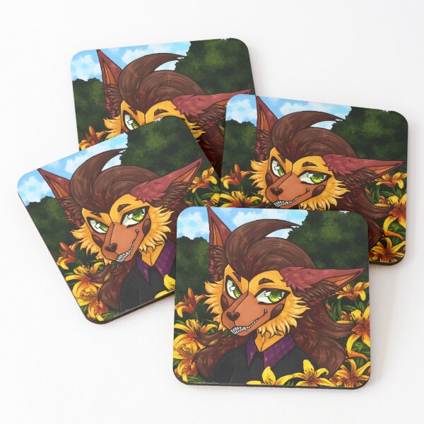Item preview, Furry Character in Floral Background designed and sold by Catsi-Nook-Art.