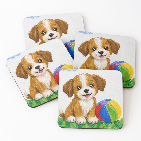Item preview, Cute Pupply and his ball designed and sold by LoveLife-11.