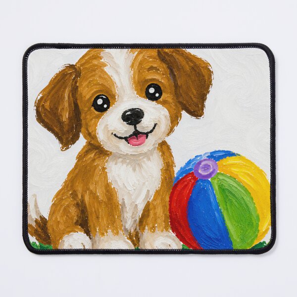 Item preview, Cute Pupply and his ball designed and sold by LoveLife-11.