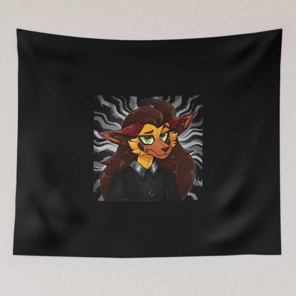 Item preview, Stylish Anthropomorphic Character with Striped Background designed and sold by Catsi-Nook-Art.
