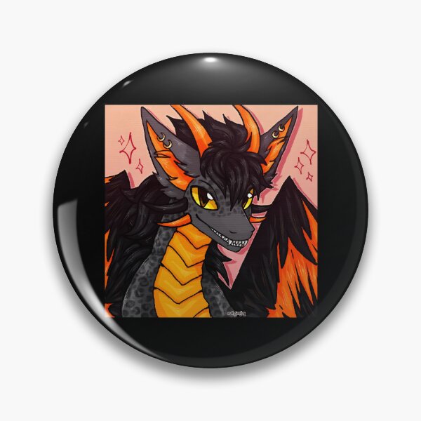 Item preview, Fierce Dragon Artwork with Orange and Black Features designed and sold by Catsi-Nook-Art.