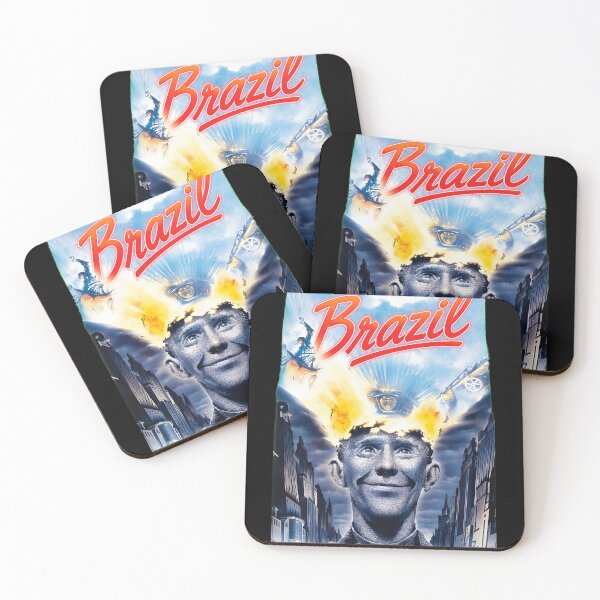 Item preview, Brazil Surreal Flaming Head Neon Script Cityscape Art designed and sold by SilentCosmos.