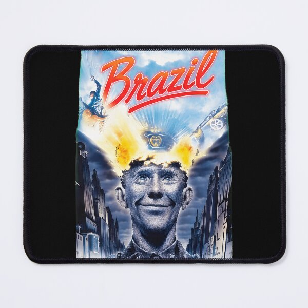 Item preview, Brazil Surreal Flaming Head Neon Script Cityscape Art designed and sold by SilentCosmos.