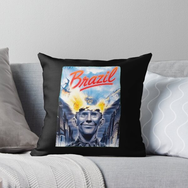 Item preview, Brazil Surreal Flaming Head Neon Script Cityscape Art designed and sold by SilentCosmos.