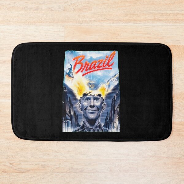 Item preview, Brazil Surreal Flaming Head Neon Script Cityscape Art designed and sold by SilentCosmos.