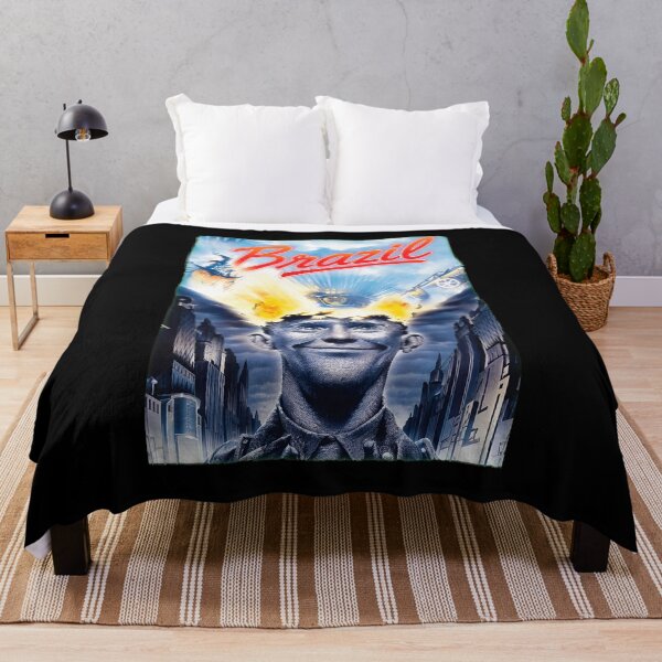 Item preview, Brazil Surreal Flaming Head Neon Script Cityscape Art designed and sold by SilentCosmos.