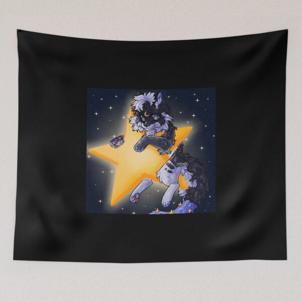 Item preview, Cosmic Starry Wolf Illustration designed and sold by Catsi-Nook-Art.