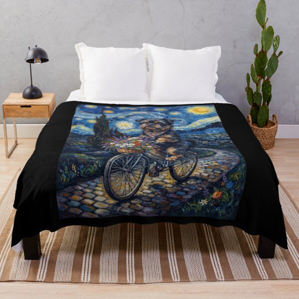 Item preview, Affenpinscher Biking Bike Starry Night Van Gogh Art Dog Lover designed and sold by dian-rody-crest.