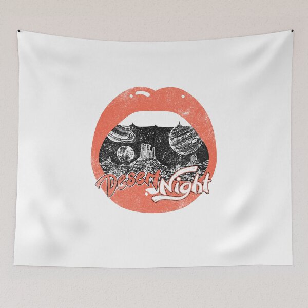 Item preview, Desert Night Surreal Space Lips Vintage Graphic designed and sold by The secret storage room.