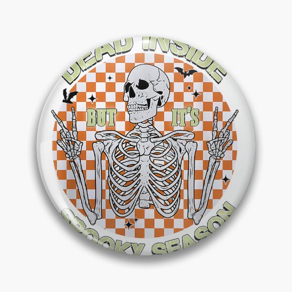 Item preview, Dead-Inside But Its Spooky Season Halloween Pumpkin Skeleton T-Shirt designed and sold by teluguredbubble.