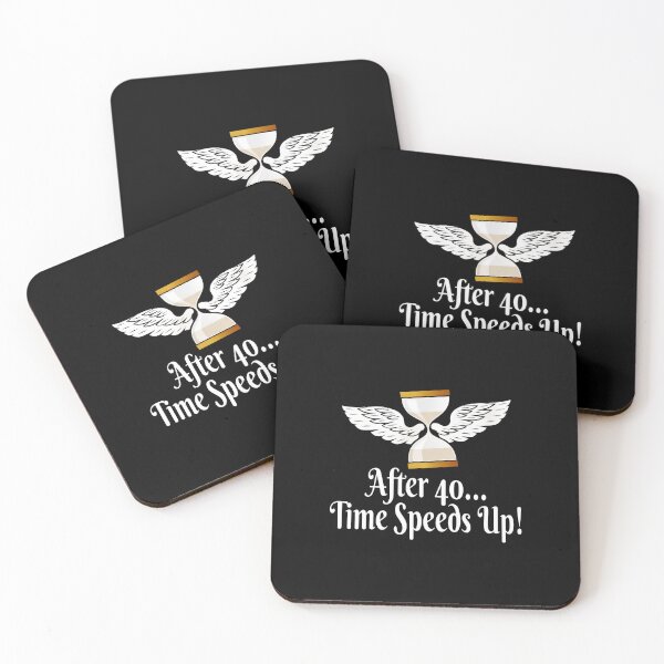 Item preview, After 40 Time Speeds Up Winged Hourglass Humor designed and sold by bluterowey.