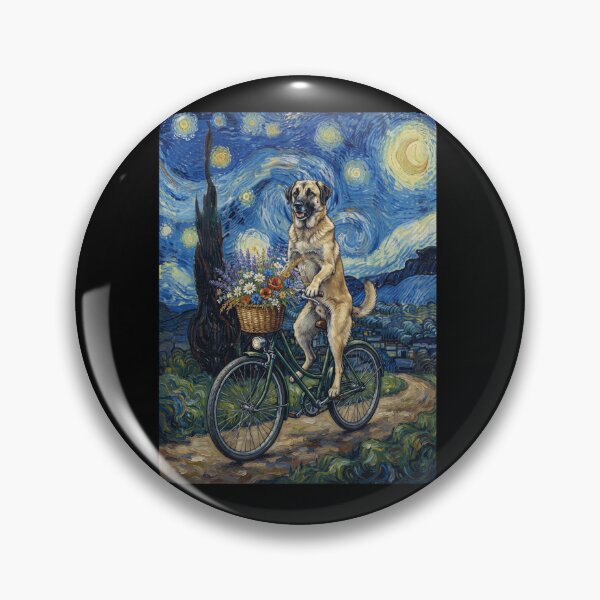 Item preview, Anatolian Shepherd Dog Biking Bike Starry Night Van Gogh Art Dog Lover designed and sold by dian-rody-crest.