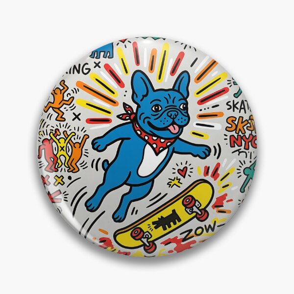 Item preview, French Bulldog Skateboarder Pop Art designed and sold by PictoVibe.