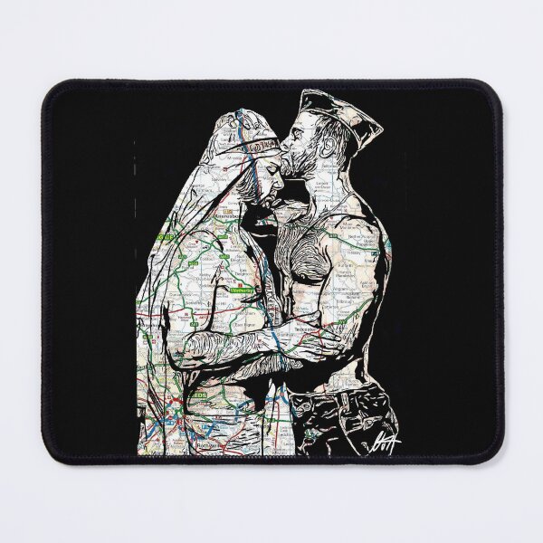 Item preview, Hairy Gay Arm Man Hold Muscled Queer Arab Man - NLMKArtStudio designed and sold by NLMKArtStudio.
