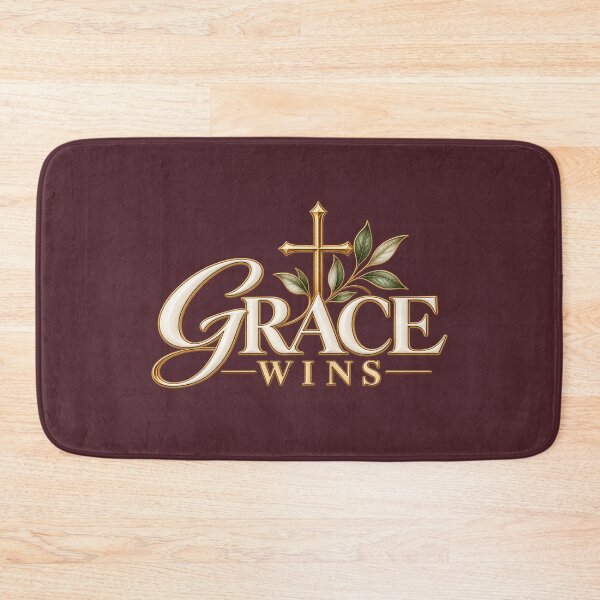 Item preview, Grace Wins – Elegant Minimal Christian Cross designed and sold by HO•Designs.