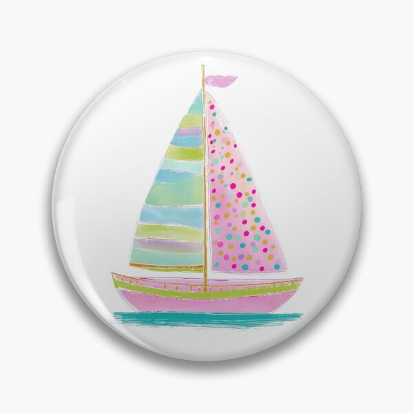 Item preview, Pastel Sailboat – Cute Colorful Nautical Summer Sailing Design designed and sold by Spring Things.