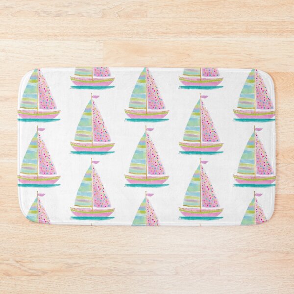 Item preview, Pastel Sailboat – Cute Colorful Nautical Summer Sailing Design designed and sold by Spring Things.