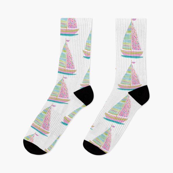 Item preview, Pastel Sailboat – Cute Colorful Nautical Summer Sailing Design designed and sold by Spring Things.