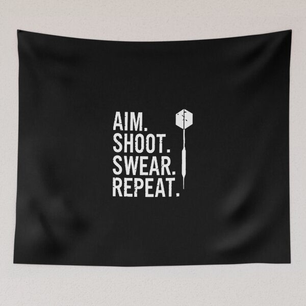 Item preview, Aim Shoot Swear Repeat Dart Game Funny Quote designed and sold by bluterowey.