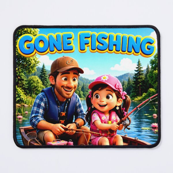 Item preview, Gone Fishing with Dad, Girl designed and sold by Iron El Studios.