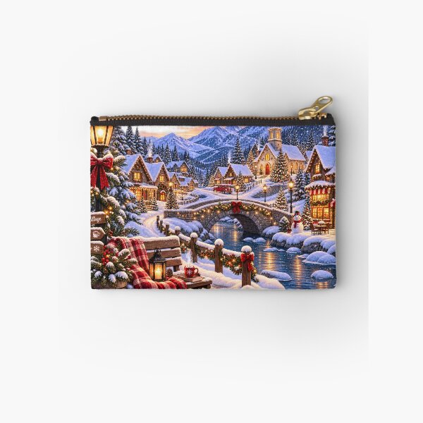 Item preview, Cozy Snowy Christmas Village Winter Wonderland designed and sold by TinyWeird.