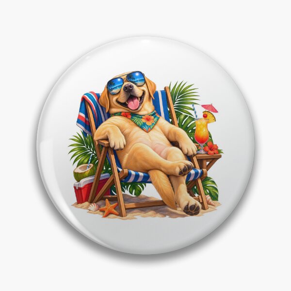 Item preview, Labrador on Vacation – Funny Beach Dog with Giant Sunglasses designed and sold by builtforyou.