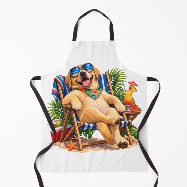 Item preview, Labrador on Vacation – Funny Beach Dog with Giant Sunglasses designed and sold by builtforyou.