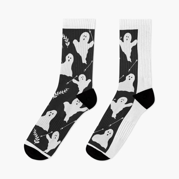 Item preview, Cute cartoon ghost patterns on a seamless black background. designed and sold by Aesthetic shapes design.