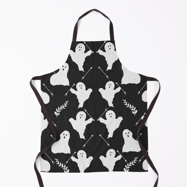 Item preview, Cute cartoon ghost patterns on a seamless black background. designed and sold by Aesthetic shapes design.