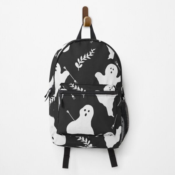 Item preview, Cute cartoon ghost patterns on a seamless black background. designed and sold by Aesthetic shapes design.