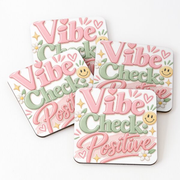 Item preview, Vibe Check Positive Retro Pink Floral Aesthetic designed and sold by GoodVibesStickersCo.