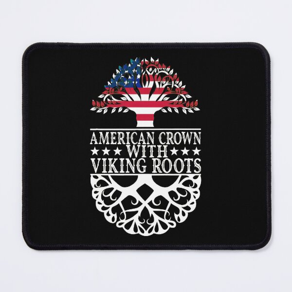 Item preview, American Crown Viking Roots Tree Flag Patriot designed and sold by siravoloneg.