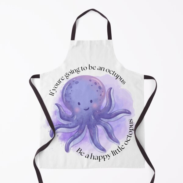 Item preview, Happy Little Octopus Watercolor Quote | Cute Ocean Animal Art designed and sold by DonnaRaine.