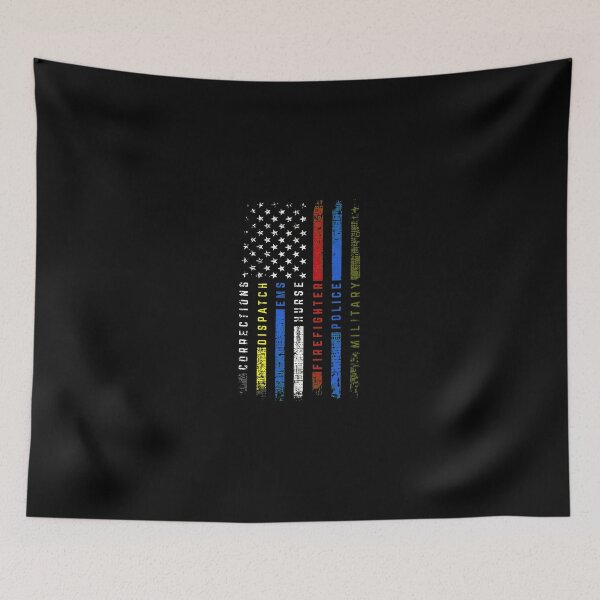 Item preview, American Flag Thin Lines Support Professions designed and sold by bluterowey.