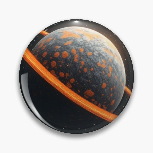 Item preview, Orange Grey Ringed Planet #1 designed and sold by Jadelight's AI Slop.