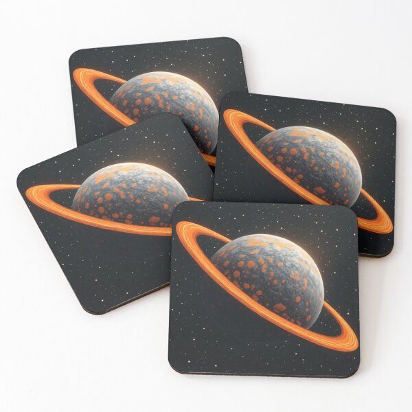 Item preview, Orange Grey Ringed Planet #1 designed and sold by Jadelight's AI Slop.
