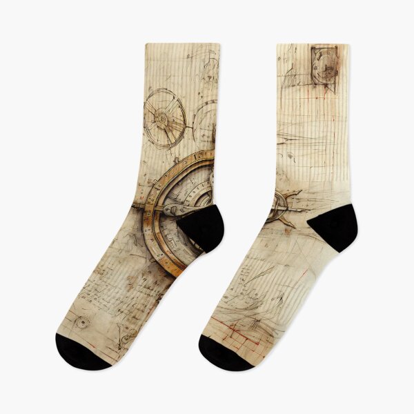 Item preview, Vintage Gear Drawings on Antique Manuscript designed and sold by BrandonArtWorld.