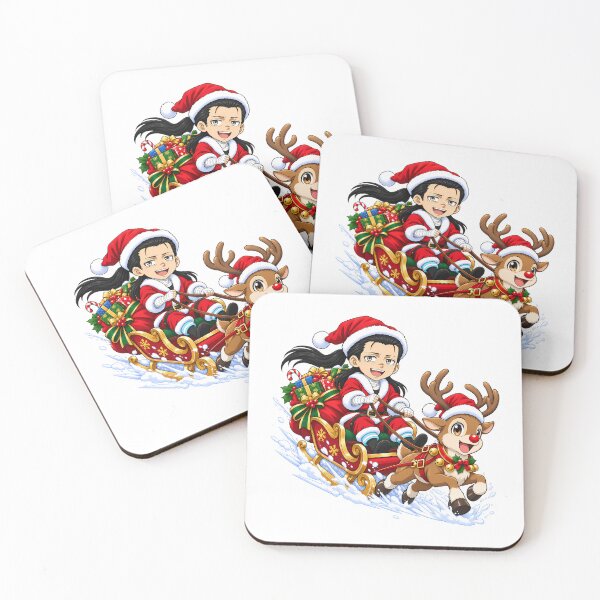 Item preview, Konro Sagamiya Fire Force Christmas Sleigh Reindeer Delivery designed and sold by mildaclairmo.