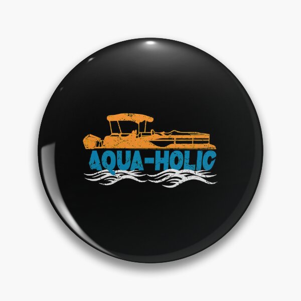 Item preview, Aqua-Holic Pontoon Boat Water Waves Design designed and sold by bluterowey.