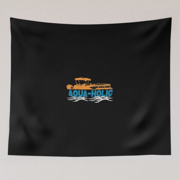 Item preview, Aqua-Holic Pontoon Boat Water Waves Design designed and sold by bluterowey.