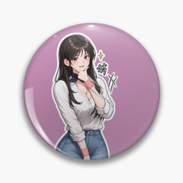 Item preview, Cute Confident Anime Girl Funny Pose Sticker designed and sold by MeowLoka ⭐⭐⭐⭐.