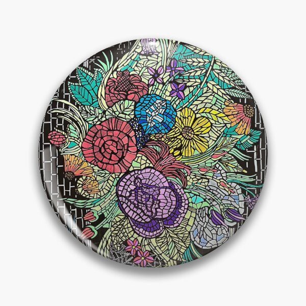 Item preview, Mosaic Stained Glass Sun and Moon Flowers designed and sold by CarteBlancheArt.