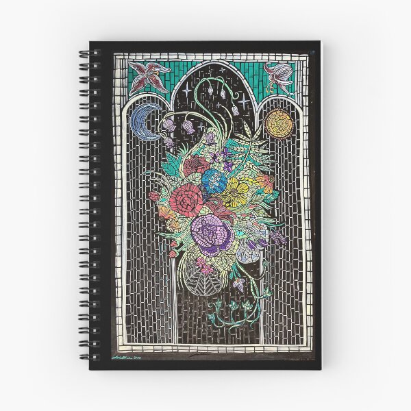 Item preview, Mosaic Stained Glass Sun and Moon Flowers designed and sold by CarteBlancheArt.