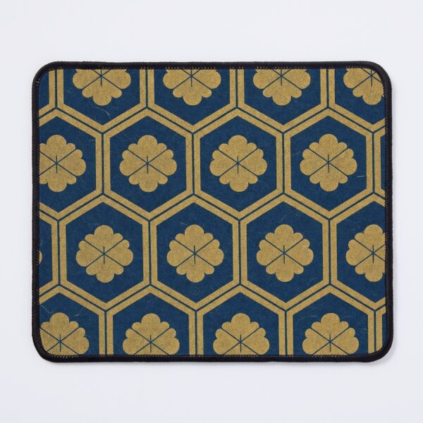Item preview, Japanese Kikko Hanabishi Pattern Gold and Navy Blue designed and sold by vekotpu.